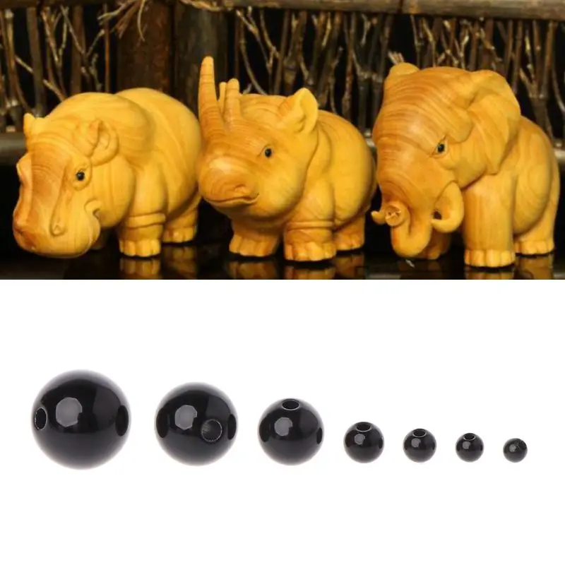 100pcs 3mm/4mm/5mm/6mm/8mm/10mm DIY Black Plastic Safety Eyes Toy For Teddy Bear Doll Accessories Animal Making Craft Hot Sell