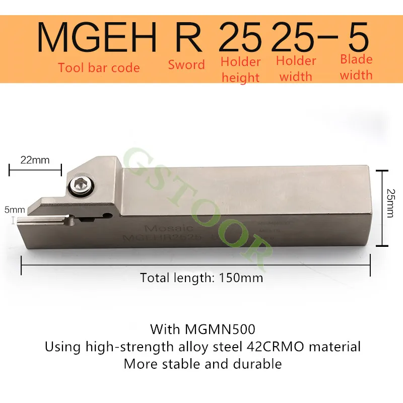 1PC MGEHR2525 MGEHL2525 1.5mm 2mm 2.5mm 3mm 4mm 5mm CNC Grooving Tools MGMN Toolholder Lathe Cutting Tool Parts Groove Arbor