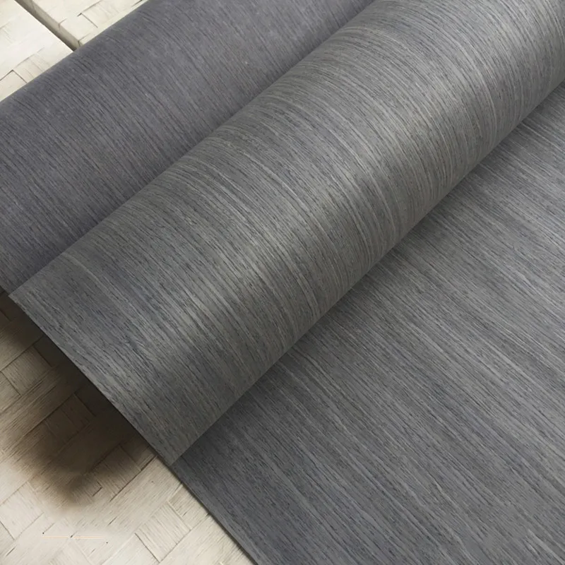 Reconstituted Engineered Wood Veneer with Fleece Backing, 60x250cm, for Furniture Home Décor, E.V. Dark Grey, Q/C