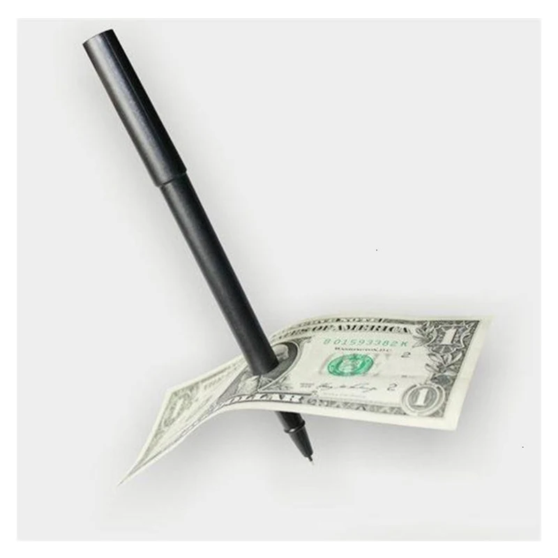 New Magic Trick Ball Pen Brand Black Magician Toy Thru Bill Penetration Dollar Bill Pen Trick 1061