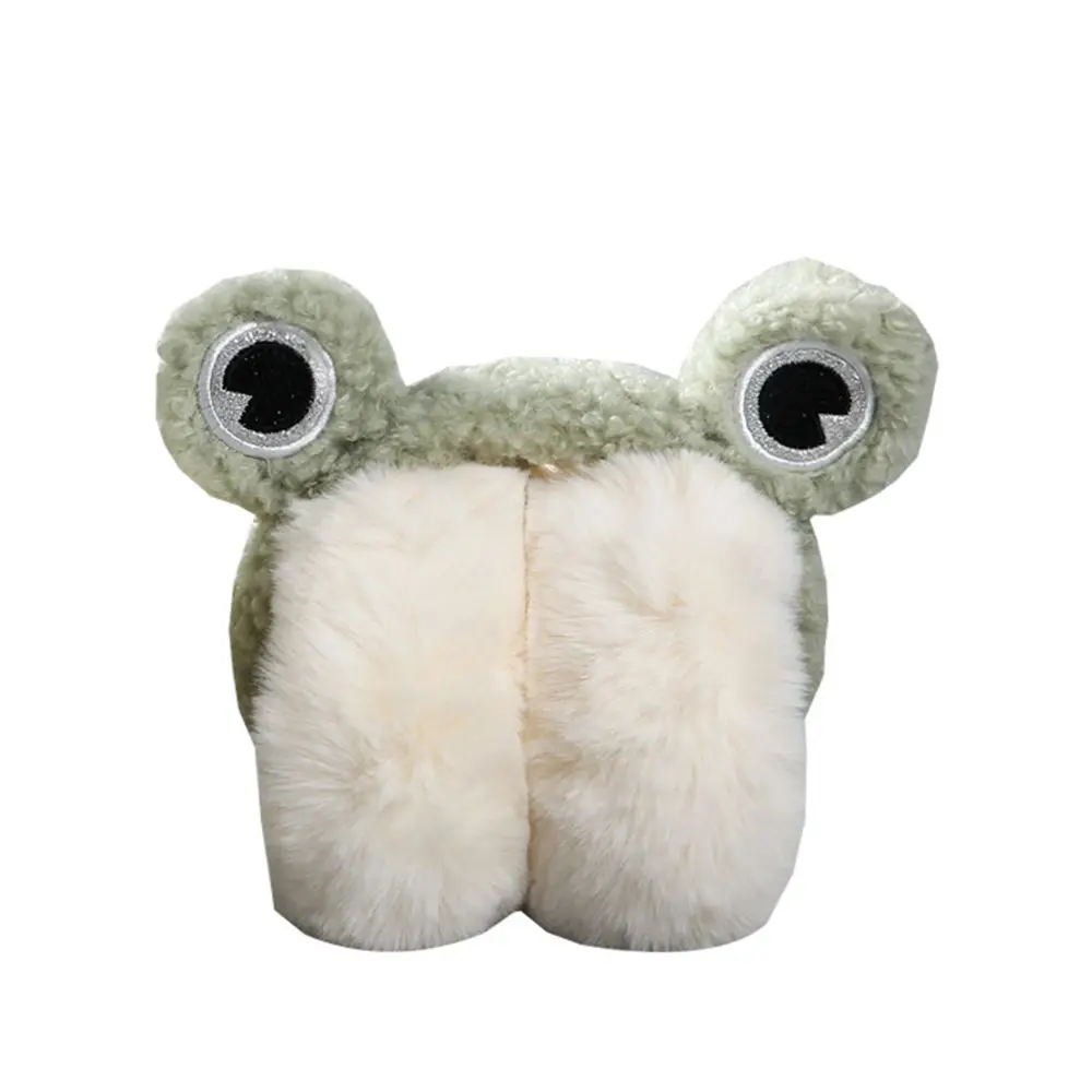 Sweet Cute Kid Gift Frog Ear Protection Bear Ear Solid Color Korean Style  Ear-flap Plush Women Ear Muff Children Ear Cover