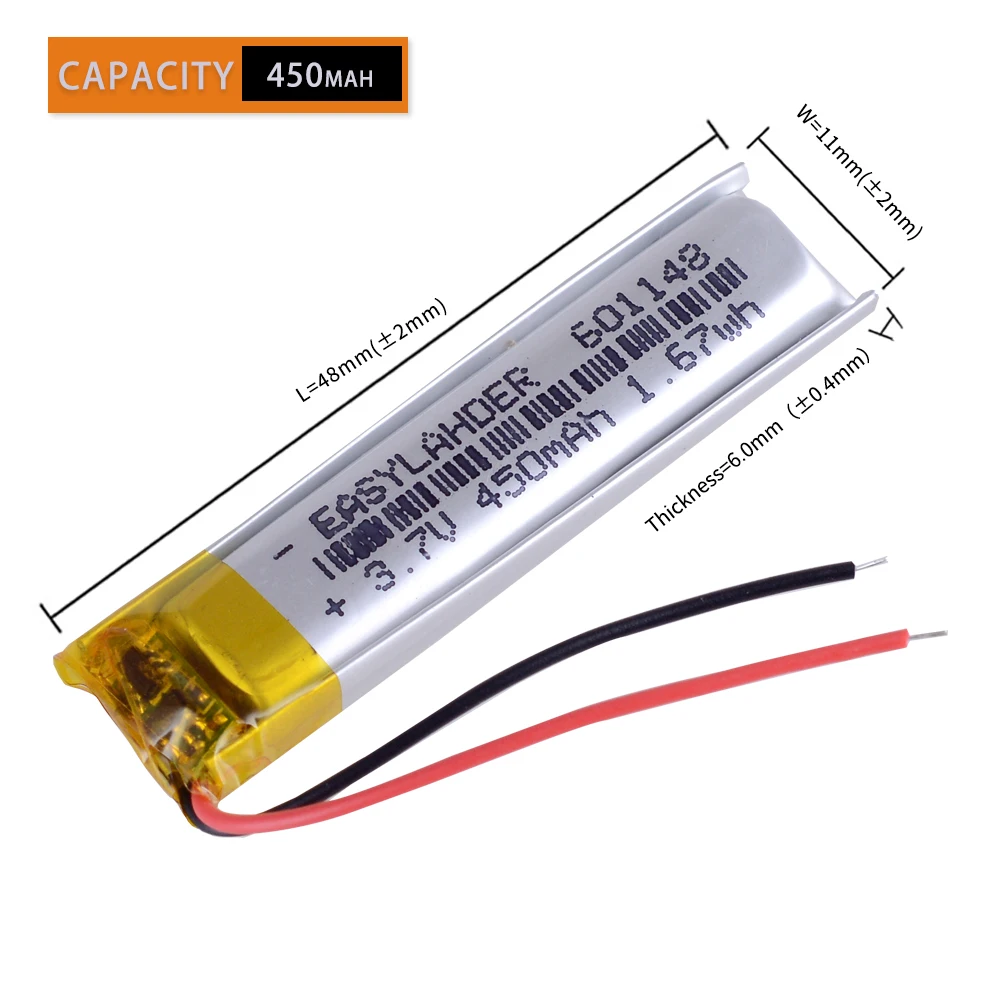 601148 3.7V 450MAH 561150 Lithium Polymer Batteries 601250 Used  Replacement For Rat 9 R.A.T 9 W1-1000XM2 Bluetooth Headphones
