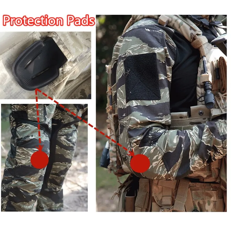 ملابس مموهة مقنعين تناسب المشجعين ، زي التدريب الميداني CS ، قميص إطلاق النار في الهواء الطلق Airsoft والسراويل #3