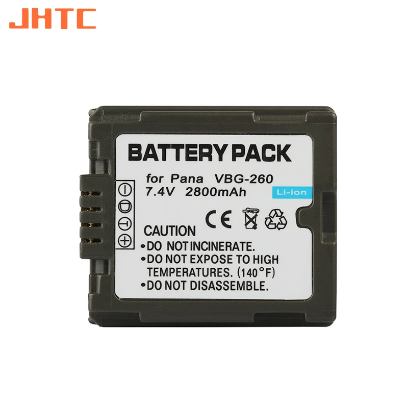 2800mAh VW VBG260 VWVBG260 Battery For Panasonic VW-VBG260 Batterie HDC-HS700 TM700 HS300 TM300 HS250 SD20 HS20 HDC-SDT750