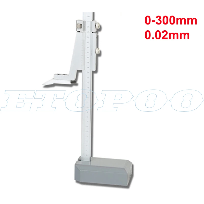 0-200mm / 0-300mm Steel Vernier Height Gauge with Stand Measure Ruler Tools High Accuracy Carbon Steel Tipped Scriber