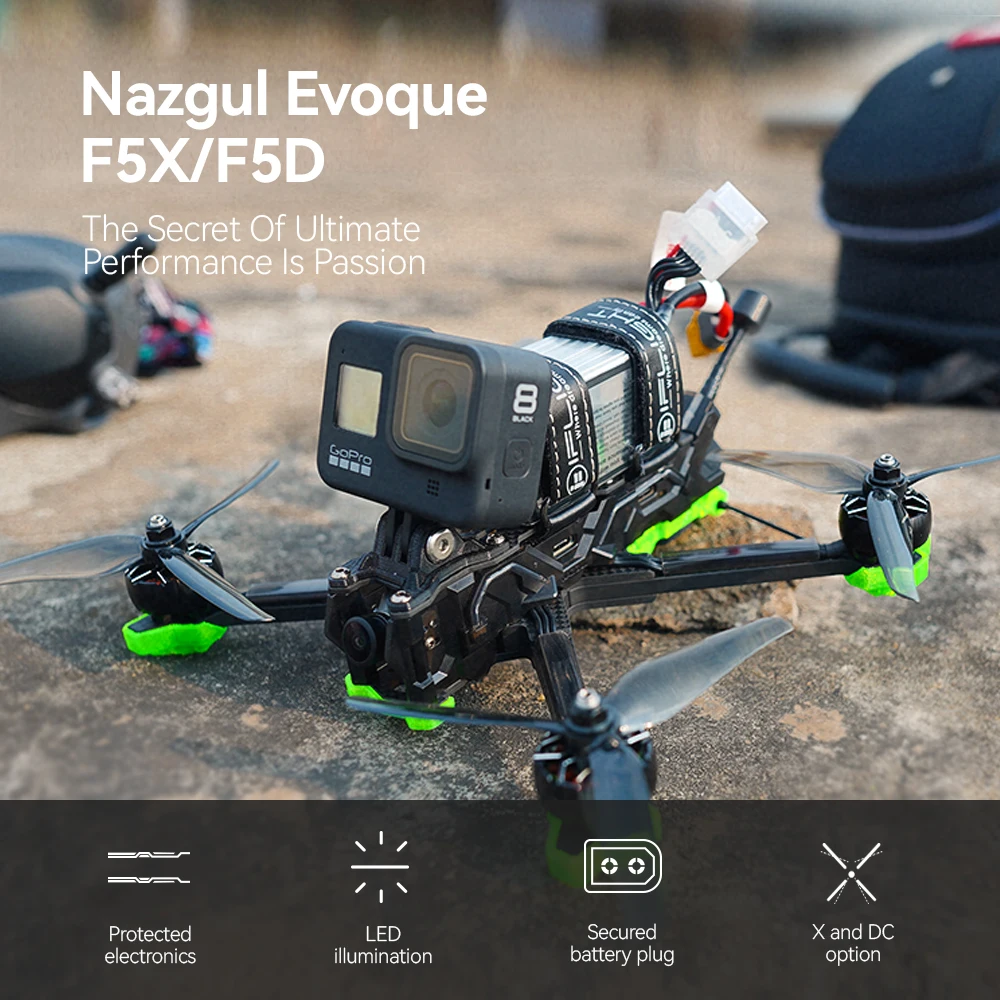 IFlight Nazgul Evoque F5D / F5X 4S/6S Caddx Polar Vista System HD 5-calowy dron wyścigowy FPV