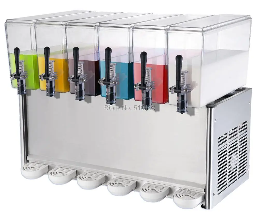 BAYSJ12X6 Juice Dispenser Cold Drink dispenser for juice coffee soft drinks in hotel restaurant  bar  convenience store