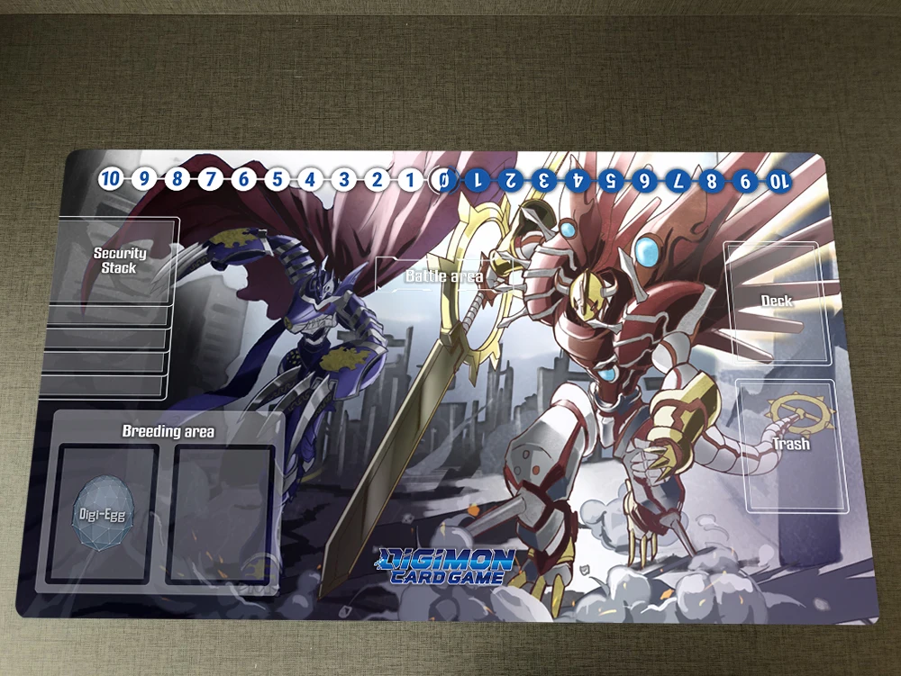 

Digimon Anime Playmat ShineGreymon DTCG CCG Mat Trading Card Game Mat Zones & Bag Anti-slip Rubber Desk Pad Mousepad 60x35cm