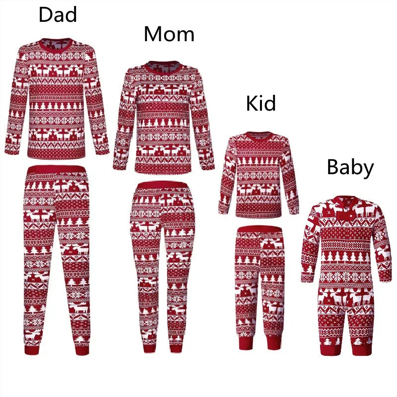 Clothing Set Mom Men Baby Girl Boy Family Look Winter 2022New Year Mother Daughter Cotton Family Matching Xmas Christmas Pajamas