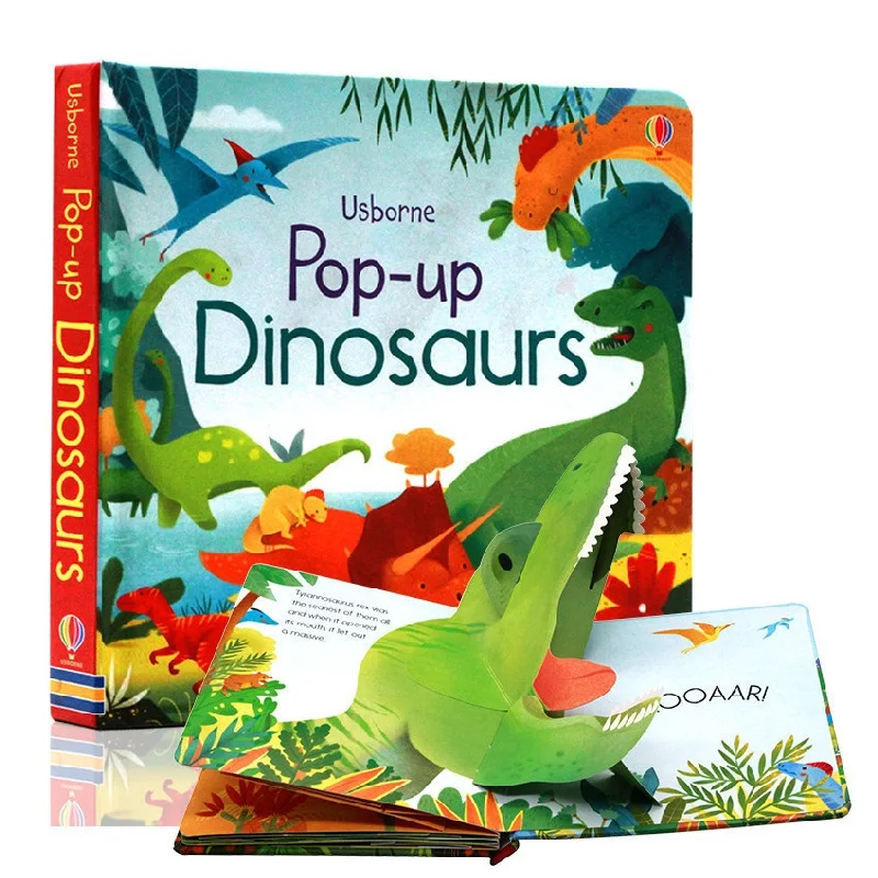 Peep Inside Pop Up Dinosaurs English Educational 3D Flap Picture Books Baby Children Reading Book