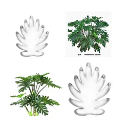 Philodendron xanadu fondant sugar flower cutters baking cake decorations Polymer Clay Cold Porcelain gumpaste tools