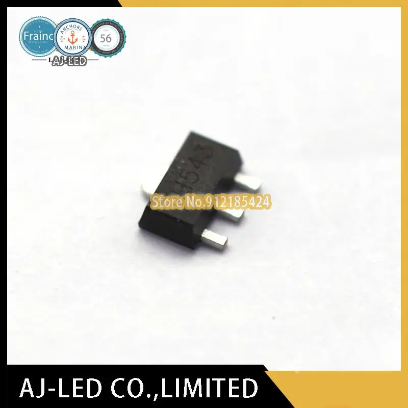 10 pçs/lote AH543 Unipolar Salão elemento sensor Hall interruptor de chip SMD Transistor SOT-89