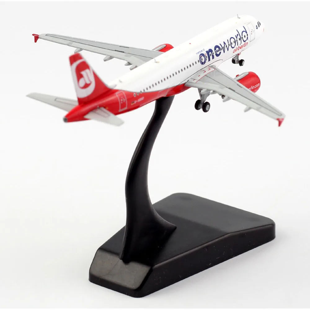 1:400 Gelegeerd Verzamelvliegtuig Cadeau Jc Wings Lh4098 Air Berlijn Airbus A320 "Oneworld" Diecast Vliegtuig Model D-ABHO Met Standaard