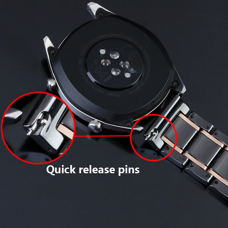 high quality 20mm 22mm ceramic watch band For Samsung Galaxy 42mm 46mm active 2 bracelet gear s3 frontier huawei GT watch 2  pro