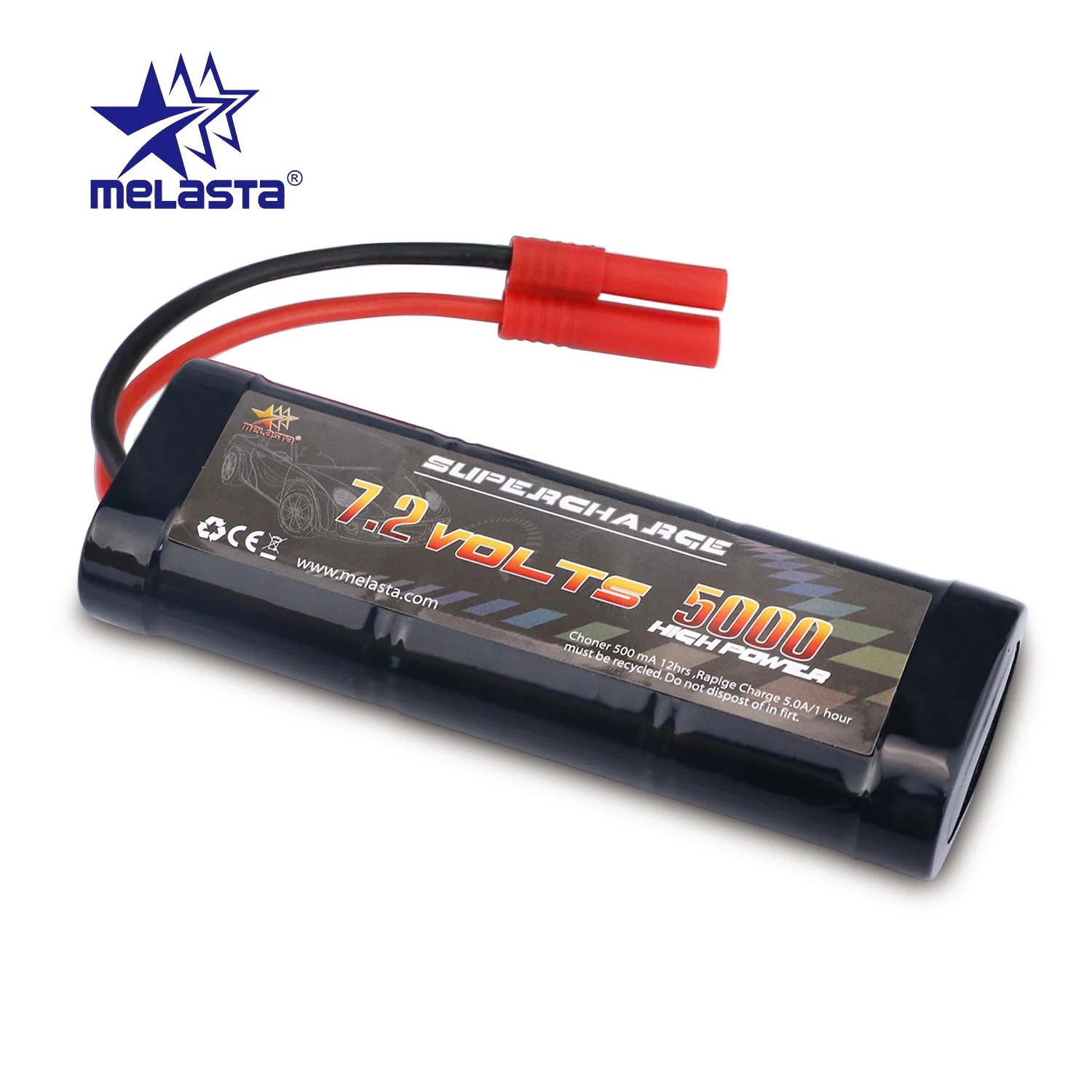 7.2V 5000mAh NiMH Rechargeable RC Toy Battery Wth Banana HXT 4.0mm Connector For RC Redcat Racing Vehicles RC Cars