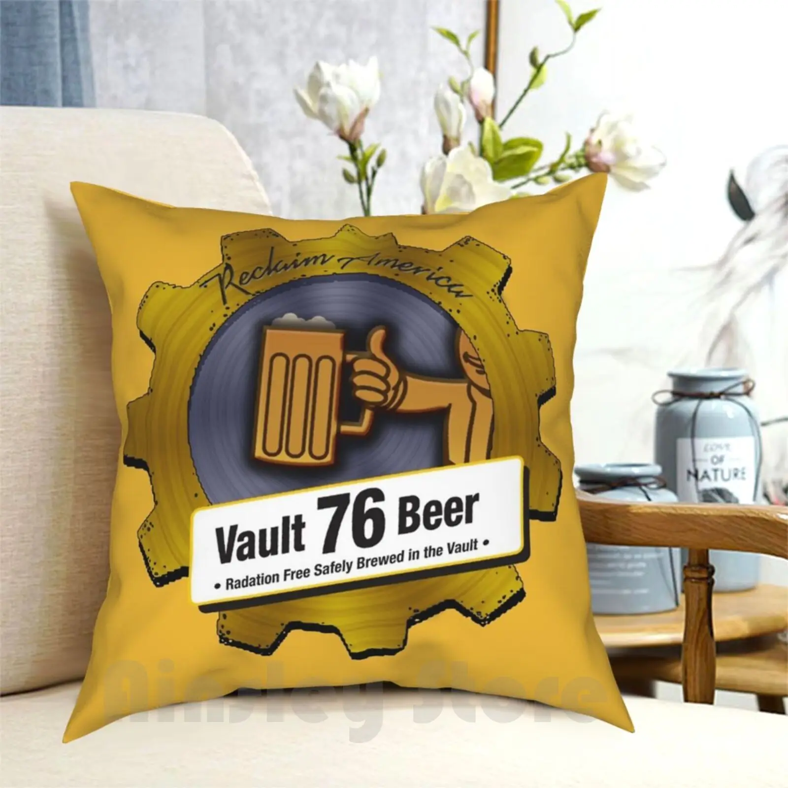 76 Beer Pillow Case Printed Home Soft DIY Pillow cover 76 76 Beer Reclaim America Shelter Gaming Home Brew Beer Stein 2076