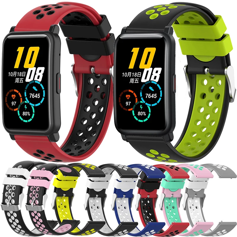 สายรัดสำหรับเล่นกีฬาแฟชั่นสำหรับ Huawei Honor Watch ES Belt สายรัดข้อมืออะไหล่สายนาฬิกาข้อมือ20มม.