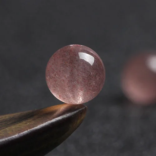 4A Natural Ice Pink Strawberry Crystal Single Bead DIY Jewelry Making