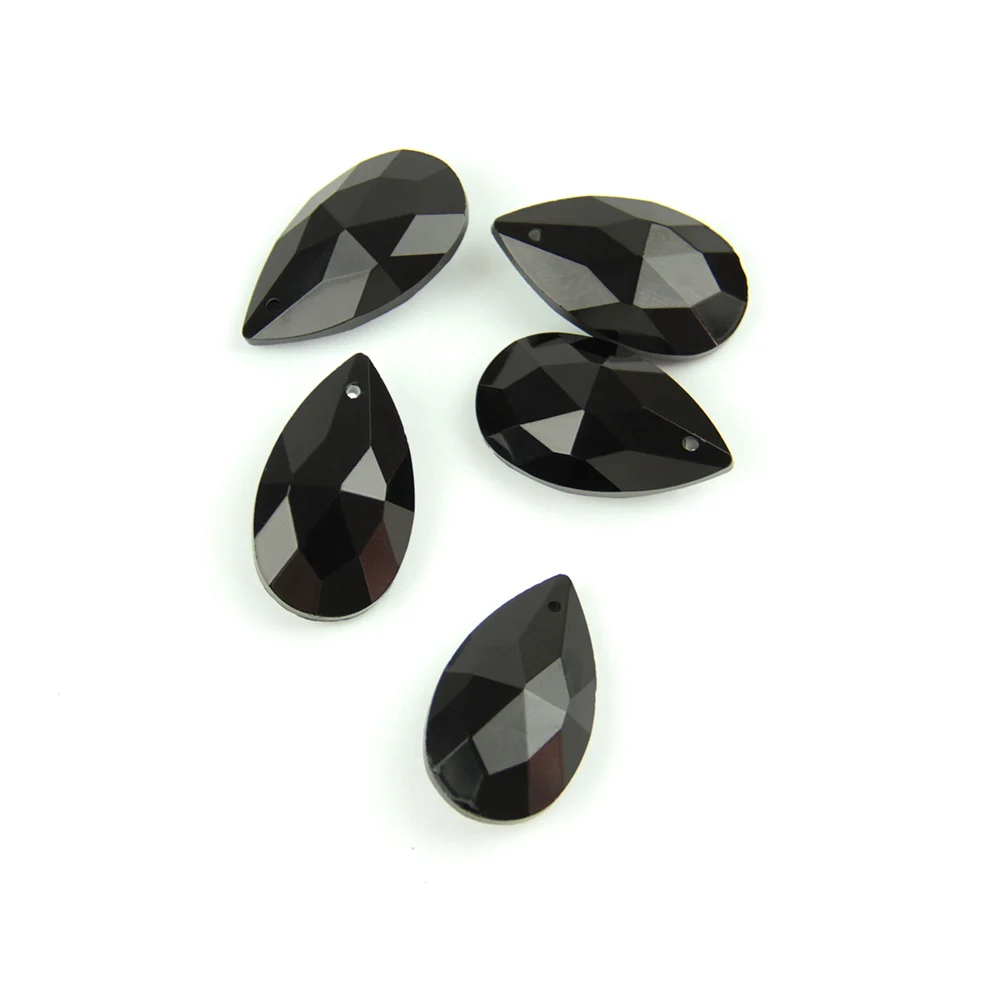 38mm/50mm/63mm/76mm Black Mesh Shape Crystal Chandelier Pendants Parts Beads Hanging Crystals For Chandelier