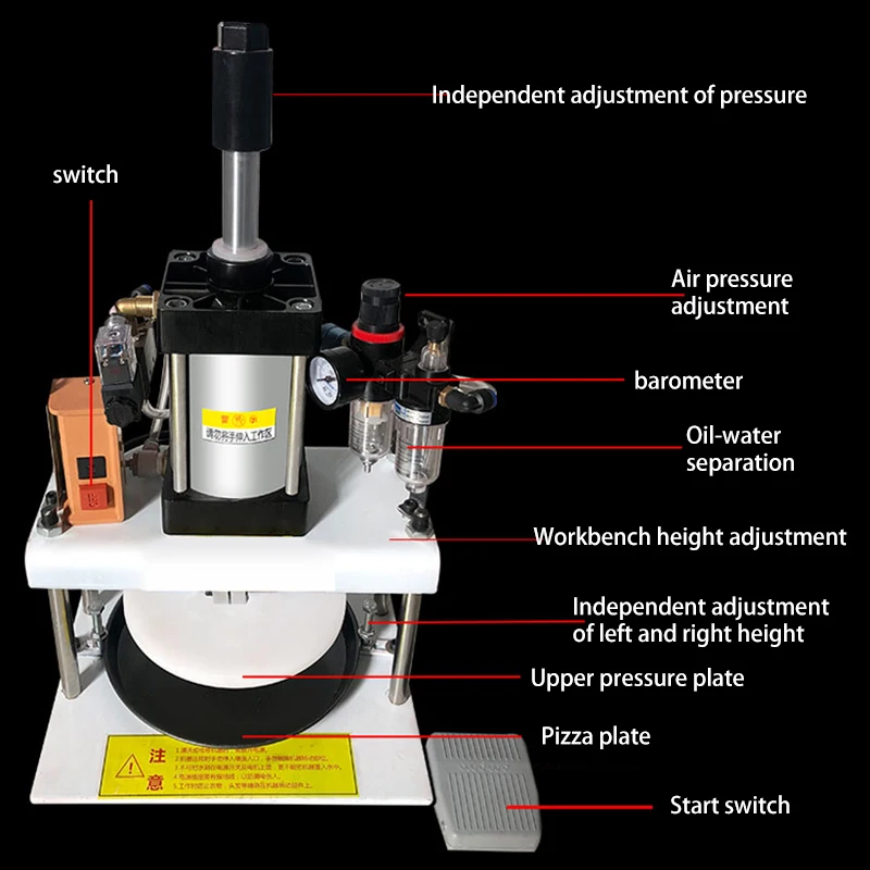 Presse à gâteau commerciale 7 pouces 8 pouces 9 pouces, presse à Pizza pneumatique manuelle, pain plat, Biscuits, dessus de gâteau de riz