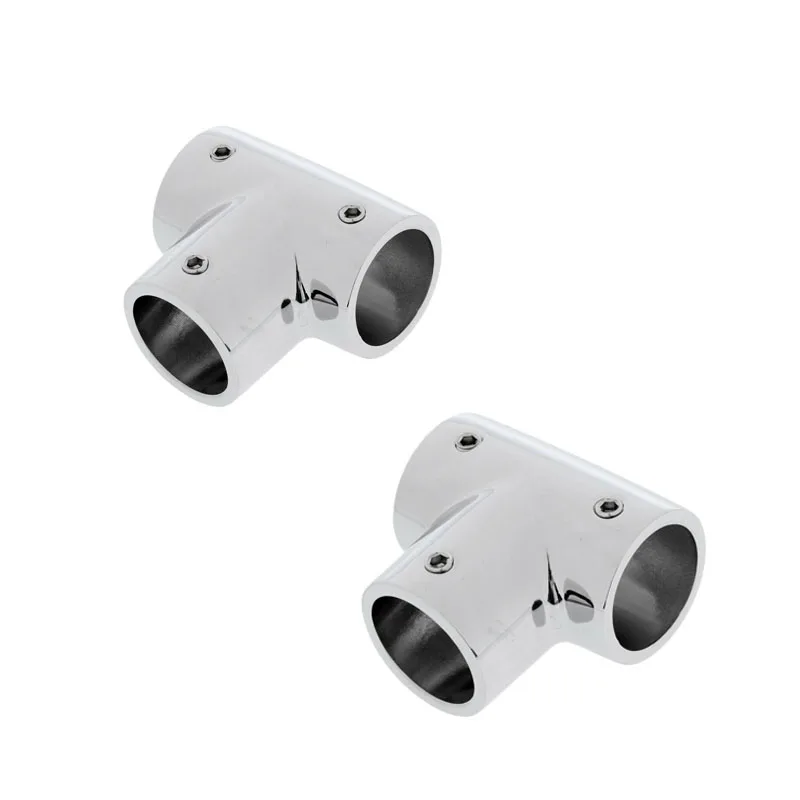 2 Pcs Boat Grade 316 Stainless Steel “T” Hand Rail Fittings 7/8