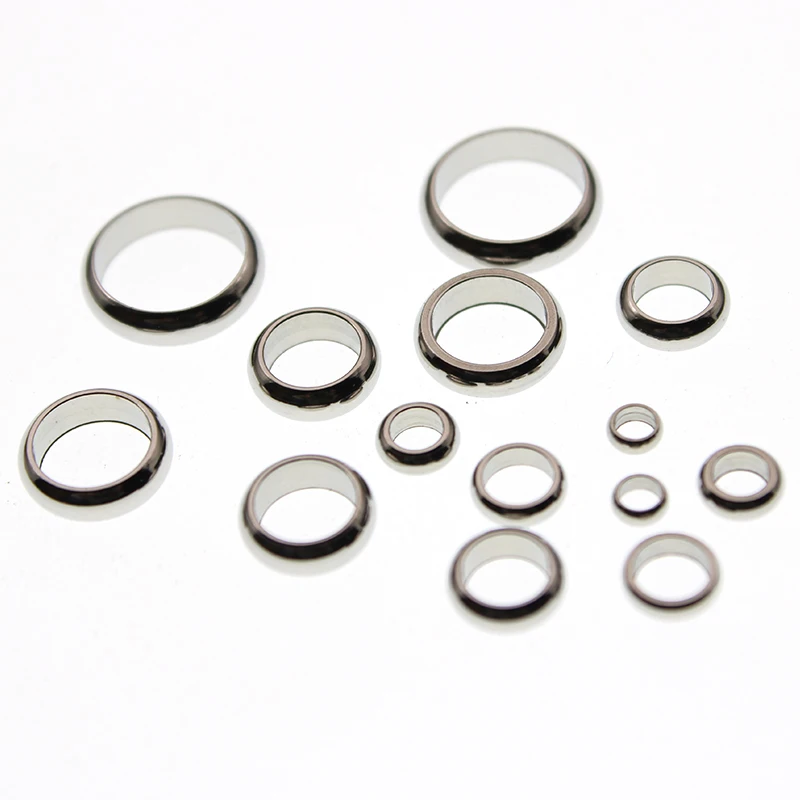 50pcs Hole 2 2.5 3 4 5 6 8 mm Stainless Steel Round Spacer Beads Charm Fit DIY Bracelet Necklace Big Hole Beads Jewelry Making