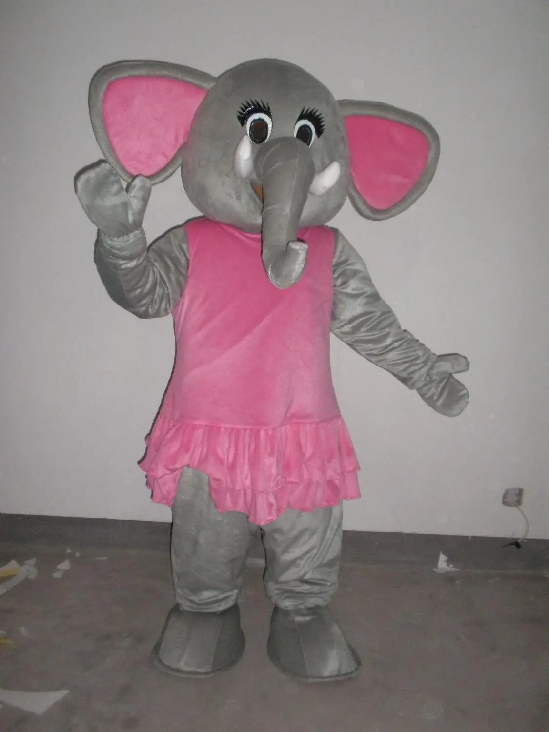 Nova versão o vestido rosa menina elefante mascote traje adulto festa de aniversário fantasia vestido halloween cosplay roupas de natal