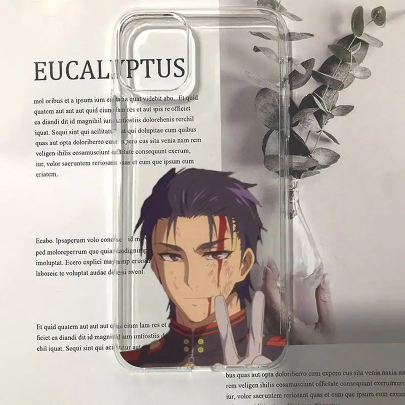 Anime Seraph of the end Guren Ichinose Phone Case for iphone 13 11 12 pro XS MAX 8 7 6 6S Plus X 5S SE 2020 XR case