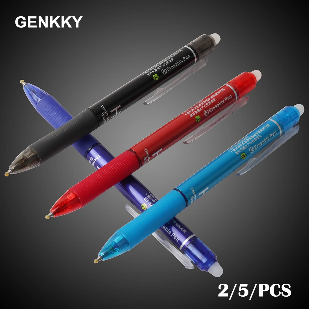 2/5/PCS GENKKY Gel Pen temperature control erasable pen X - 8810/0.5 mm spring written erasable pen stationery