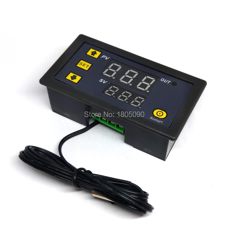 W3230 DC12V 24V AC110V-220V 20A Digital Temperature Controller LED Display Thermostat With Heating/Cooling Control Instrument