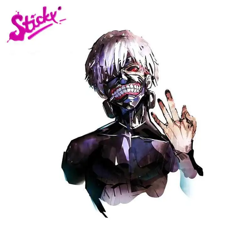 STICKY Tokyo Ghoul Waterproof Anime Decal Repair Car Stickers For Motorcycle Off-road Laptop Trunk Guitar