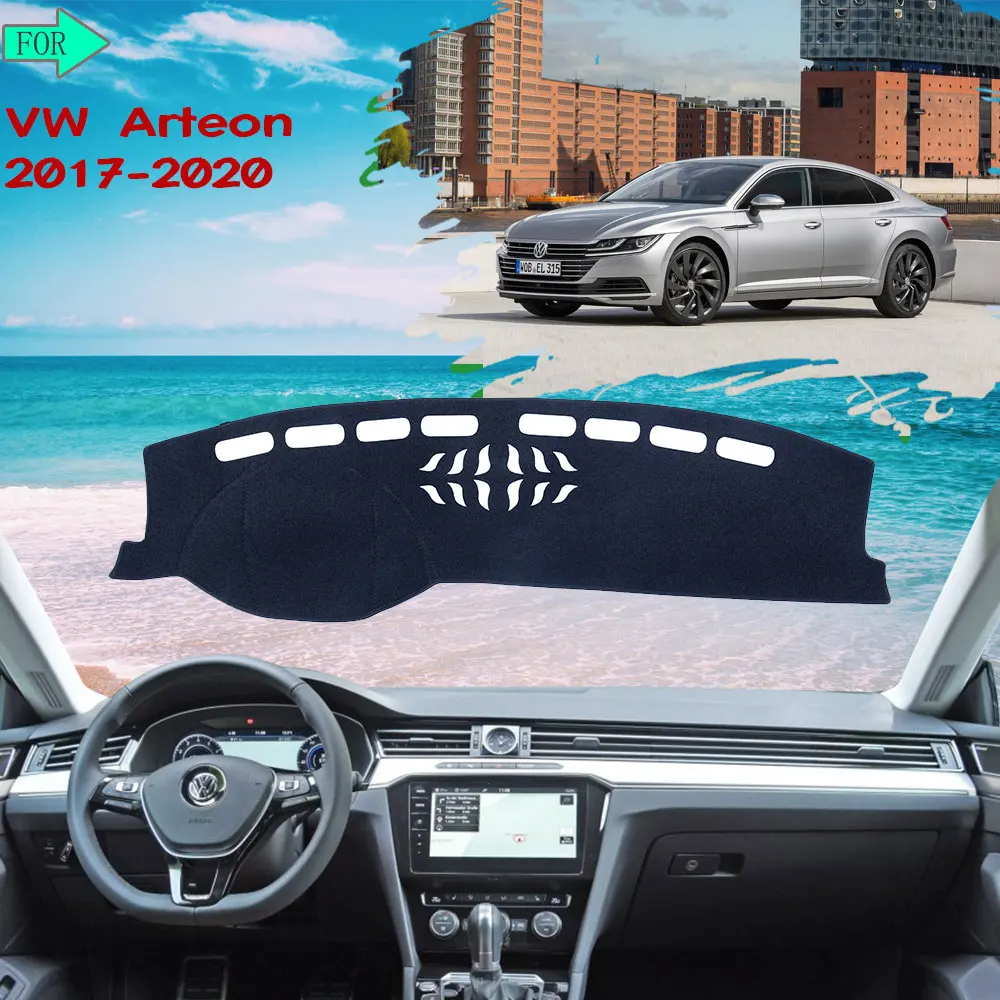 Dashboard Mat Cover Carpet Rug Avoid Light Pat for Volkswagen VW Arteon 2017 2018 2019 2020 Exterior Stickers Car-Accessories