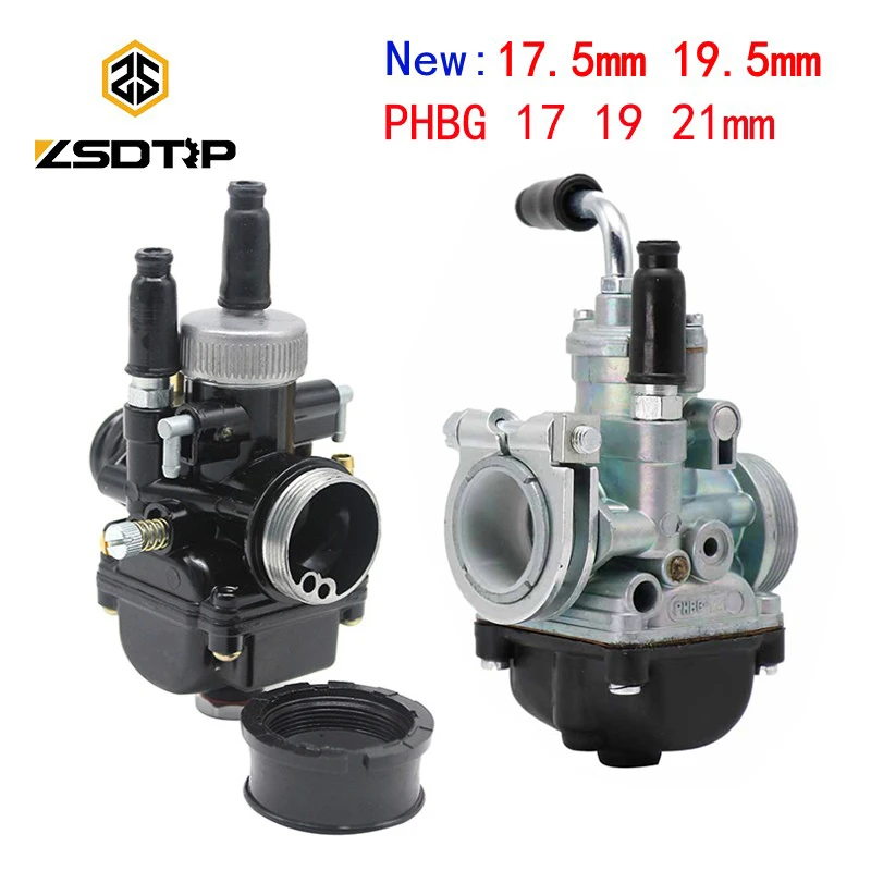 ZSDTRP 17mm 19mm 21mm Dellorto PHBG DS Black Carburetor PHBG Carb DIO JOG 50cc 90cc RG50 BWS100 for Puch Yamaha Zuma