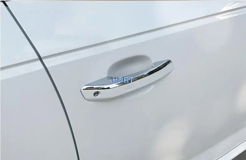 Car Exterior Door Handle Bowl Cover Trim Sticker Bezel Styling For Audi A4L 2017 2018 2019 Stainles steel Accessories 4Pcs/set