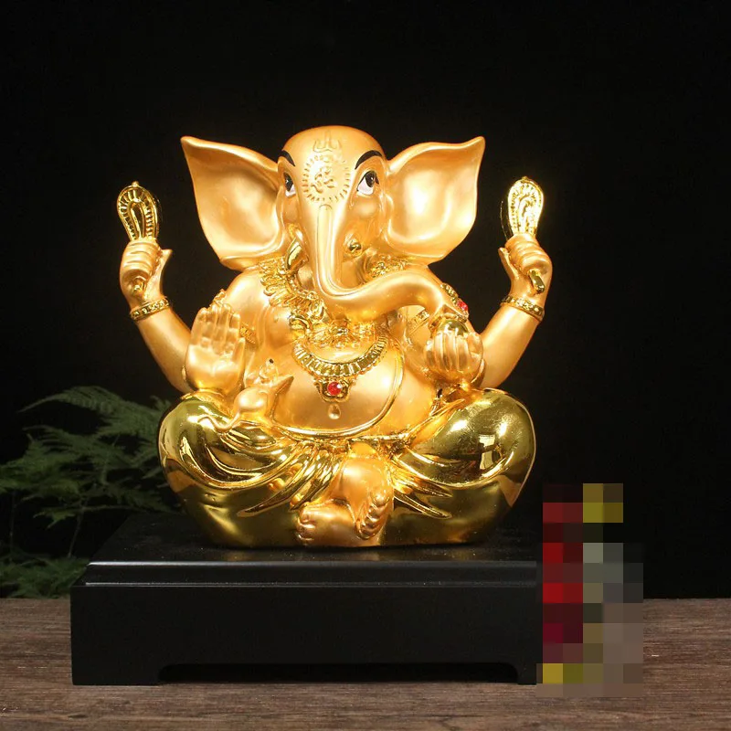 

Thai Indian Elephant Trunk God of Wealth Resin Crafts Ganesha The God of Wealth Home Office In Nepal Enshrines The Deity