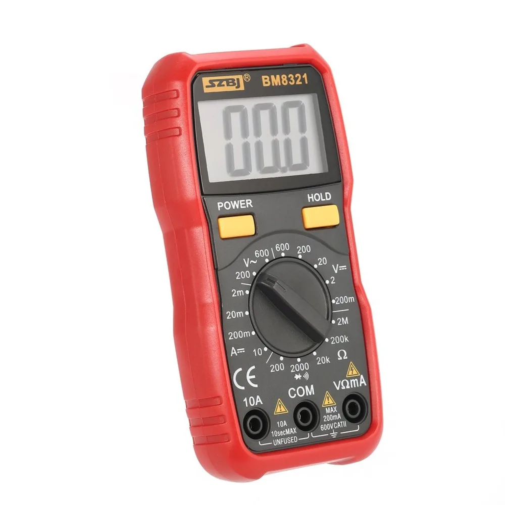 SZBJ BM8321 Pocket-size Mini Ammeter AC/DC V DCA Handheld Digital Multimeter