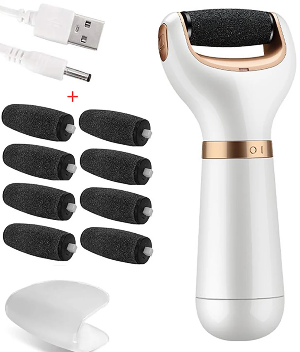 

Portable Electric Vacuum Adsorption Foot Grinder Electronic Foot File Pedicure Tools Callus Remover Feet Care Sander with 8 Pcs