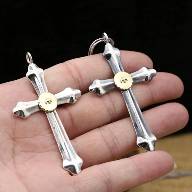 Eagle Man Necklace Goro Takahashi Jewelry Cross Pendant Indian Style 925 Thai Silver Pendants Men\'s Vintage Fine Accessories