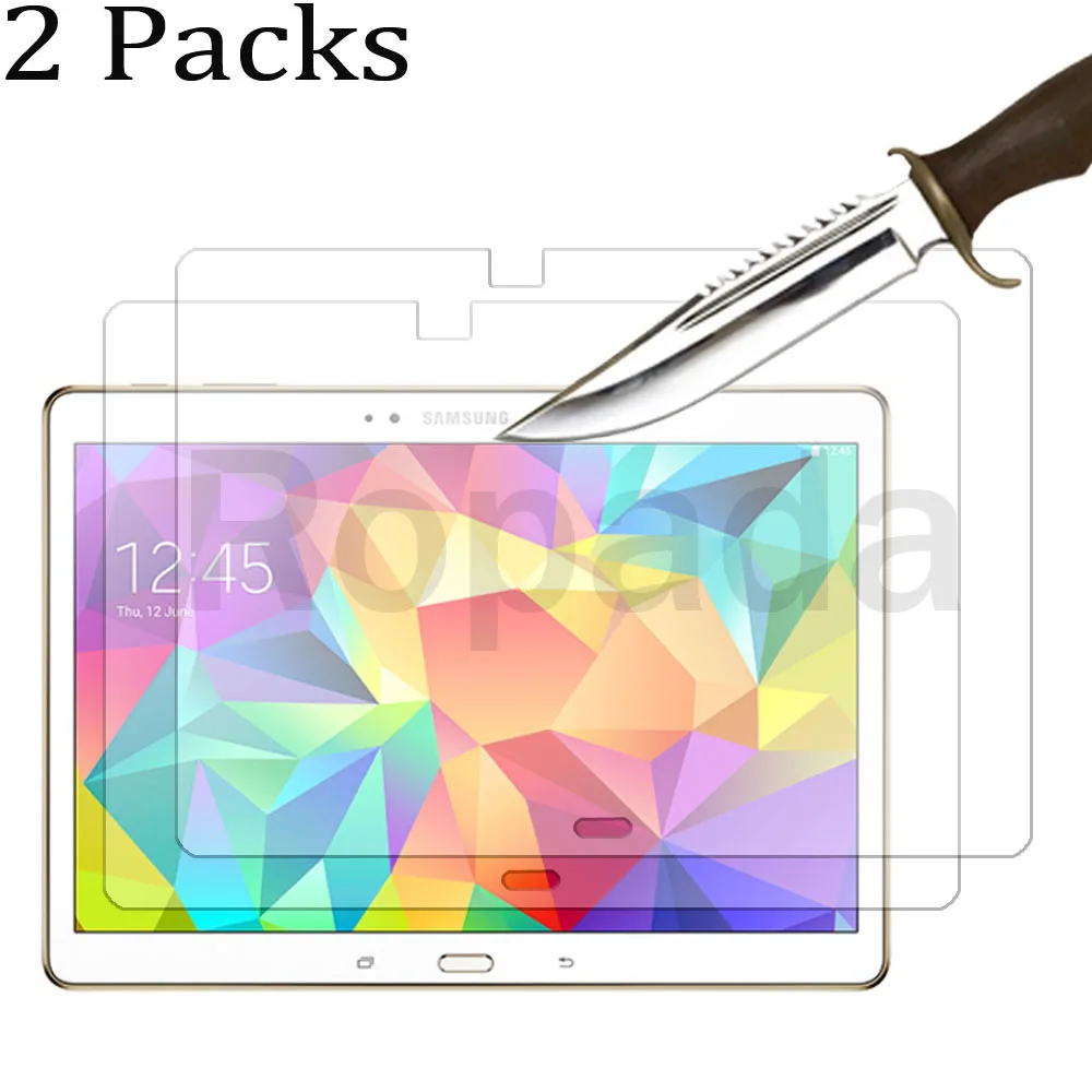 2 Packs for Samsung galaxy tab S 10.5 SM-T800 SM-T805 Tempered glass screen protector 2.5D 9H 0.33 tablet front cover film