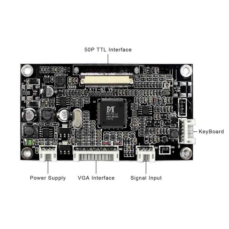 5 Cal ZJ050NA-08C 640x480 LCD Panel wyświetlacza z VGA + AV płyta sterownicza KYV-N2 V6 zestaw płyty kontrolera