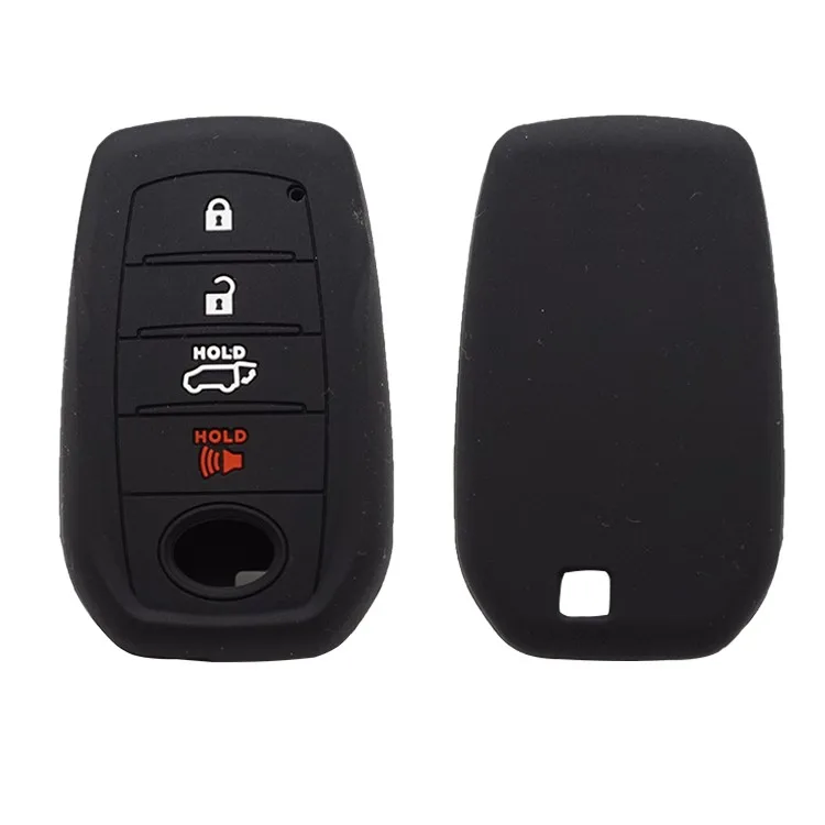 Xinyuexin Silicone Key Fob Cover Case Protect Skin for Toyota Mirai Land Cruiser Fortuner LC200 2019 2020 Remote Keyless Holder