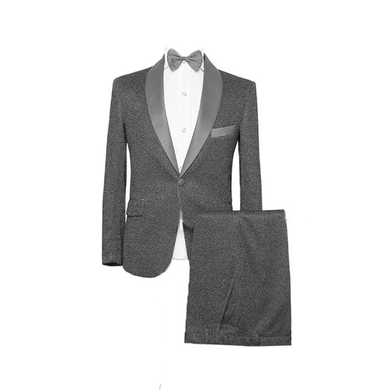 

Gentle Men Wedding Tuxedos Peak Lapel One Button Groom Tuxedos Business Dinner/Darty Suit(Jacket+Pants+Tie)