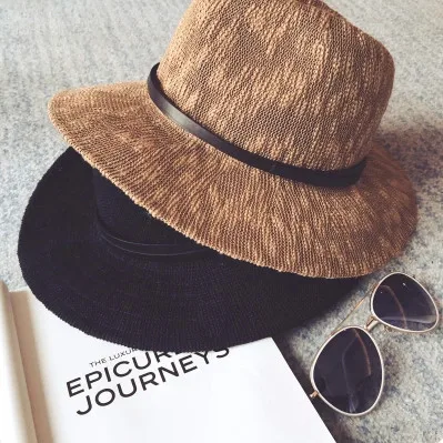 

Sun hat street retro British big brim top hat shade jazz hat female tide hat