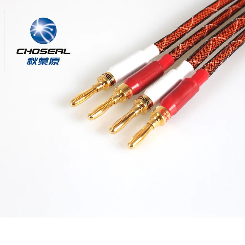 1 пара, магнитный медный аудиофил Hi-Fi кабель для динамиков с разъемом типа банан, 4 провода OFC HIFI