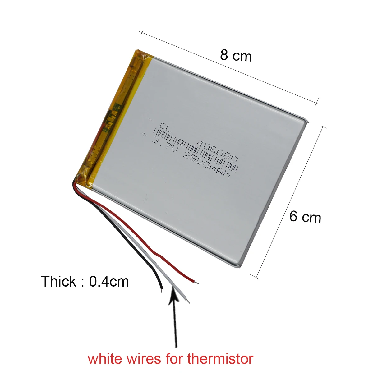 3.7 فولت 2500 مللي أمبير 9.25 وات في الساعة بطارية ليبو ليثيوم 3 أسلاك الثرمستور 406080   وحدة تحكم JST 3Pin 1.5mm لإصلاح الكمبيوتر اللوحي PSP GPS للتلفزيون المحمول