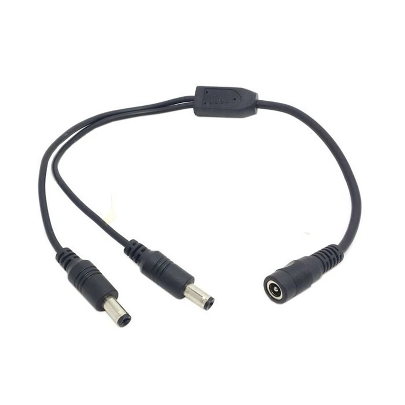 30cm 1 Female to 2  4  Male DC Connector Plug 5.5*2.1mm Jack Splitter Adapter Cable for Camera CCTV LED Strip Controller DIY