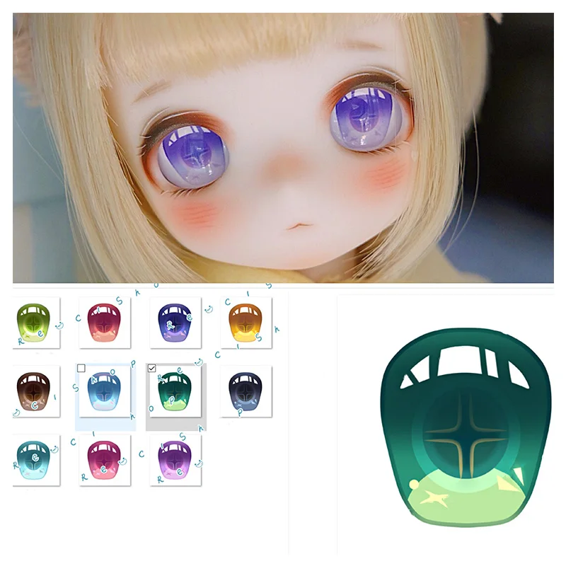 

BJD eyes 10-24mm doll eyes metallic effect 2D doll eyes for 1/12 1/8 1/6 1/4 1/3 BJD SD DD doll accessories