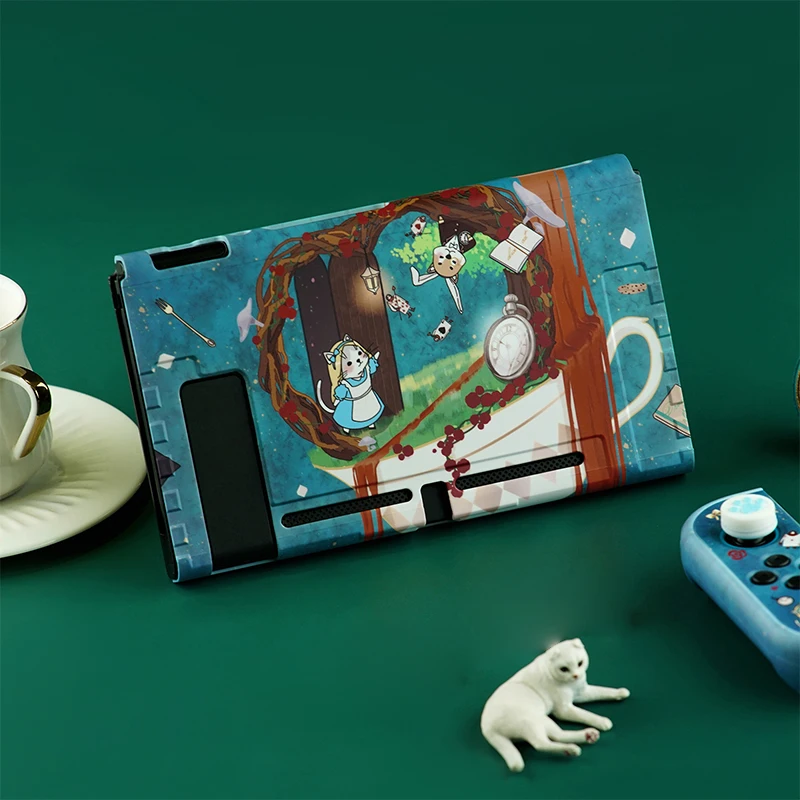 Nintendo Switch用の素敵な交換用ケース,漫画の猫と犬のパターンの素敵なケース,アクセサリー