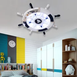 Sea Ocean Boat Rudder Girls Boys Kids Ceiling Light Lamp Children Room Ceiling Light For Kids Room Bedroom Nursery Led Lighting