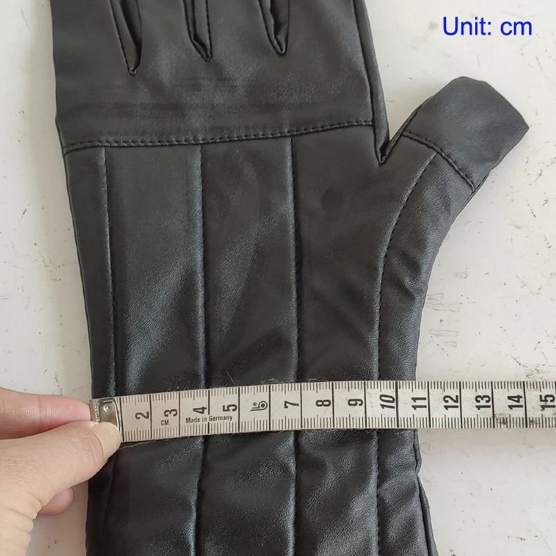 Halloween Costume Accessories Cosplay Party Gloves Faux Leather Handwear Role Playing Black Gauntlet